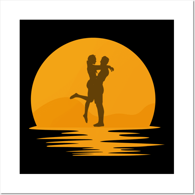 Couple silhouette Wall Art by Prints of England Art